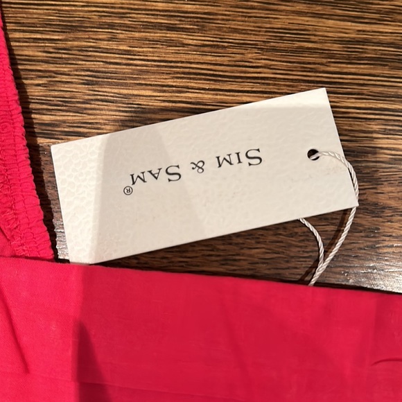 Sim & Sam PINK FLAME Blouse Top Size Small - Picture 2 of 4